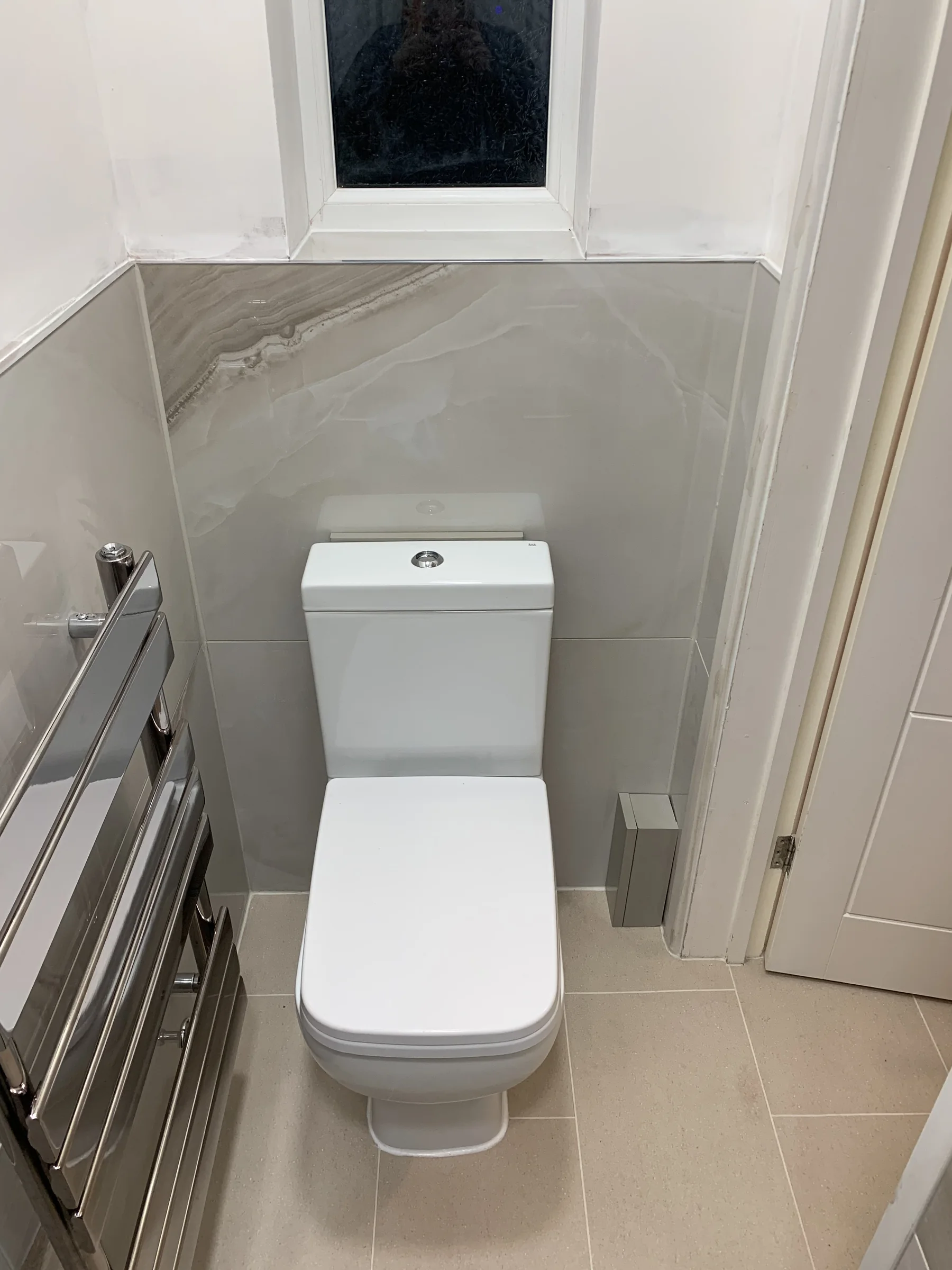 Completed tiled WC renovation by Nick's Home Improvements